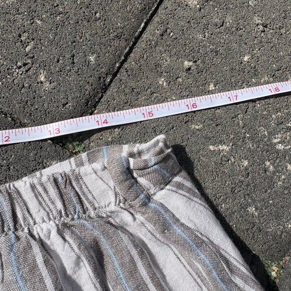 Bryn Walker Linen Wide Leg Ella Pants Women's Small Striped Cropped Summer USA - Picture 8 of 10
